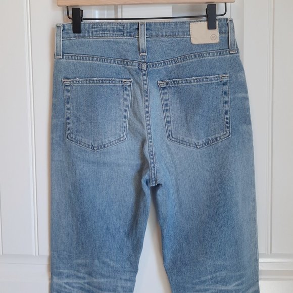 AG Adriano Goldschmied The Phoebe High Rise Tapered Distressed Jeans SZ 28 - Picture 7 of 15